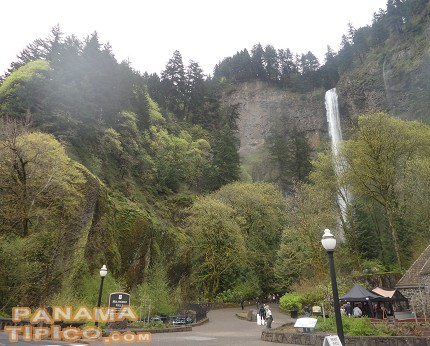 [After the conference, we had a free day so we took advantage of it to visit nearby tourist attractions such as the Multnomah Falls at the Columbia River Gorge.]