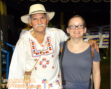 [Dr. Janni Pedersen, our mission chief, had the opportunity to pose with one of the member of the Authentic Manitos, the keepers of the traditions of Ocu.]